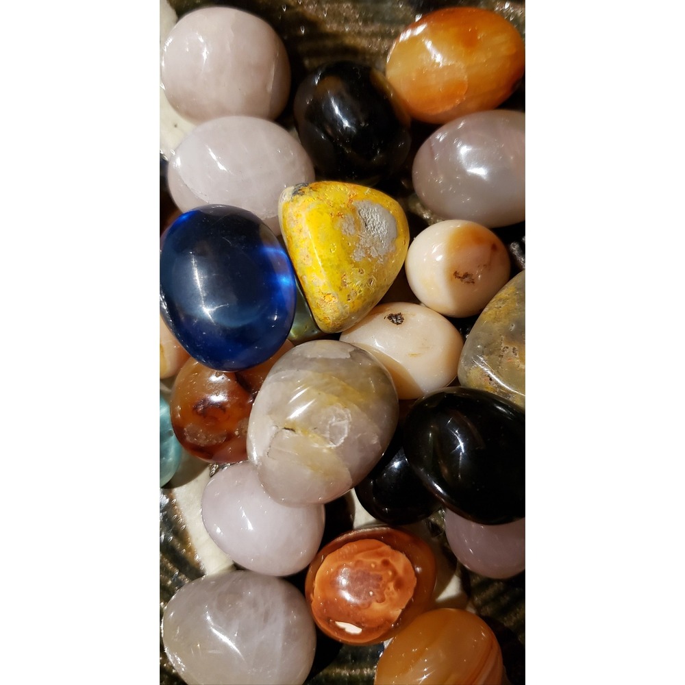 Multi Color Crystal Tumbles, Quartz, Jasper, Agate Stones